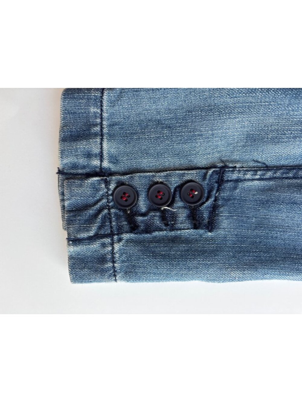 Princy by Jessica Simpson jean denim jacket Y2K Distressed Preppy, Thrashed - Picture 15 of 16